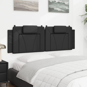 Headboard Cushion "Viana" Black 160 cm Faux Leather
