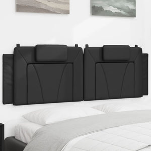 Headboard Cushion "Viana" Black 160 cm Faux Leather