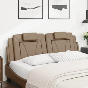 Headboard Cushion "Viana" Cappuccino 160 cm Faux Leather