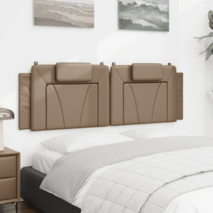 Headboard Cushion "Viana" Cappuccino 160 cm Faux Leather
