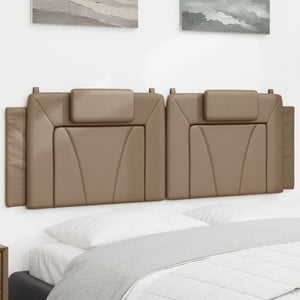 Headboard Cushion "Viana" Cappuccino 160 cm Faux Leather