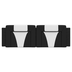 Headboard Cushion "Viana" Black and White 160 cm Faux Leather