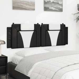 Headboard Cushion "Viana" Black and White 160 cm Faux Leather