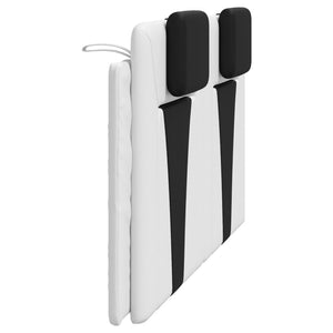 Headboard Cushion "Viana" White and Black 160 cm Faux Leather