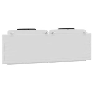 Headboard Cushion "Viana" White and Black 160 cm Faux Leather