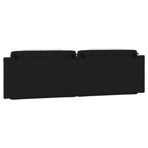 Headboard Cushion "Viana" Black and White 180 cm Faux Leather