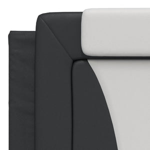 Headboard Cushion "Viana" Black and White 180 cm Faux Leather