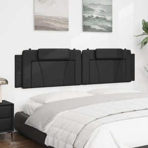 Headboard Cushion "Viana" Black 200 cm Faux Leather