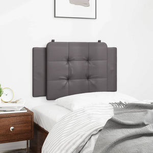 Headboard Cushion "Zadar" Grey 80 cm Faux Leather