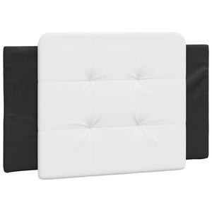 Headboard Cushion "Zadar" White and Black 80 cm Faux Leather