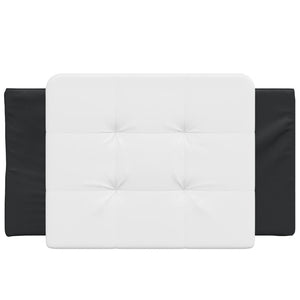 Headboard Cushion "Zadar" White and Black 80 cm Faux Leather