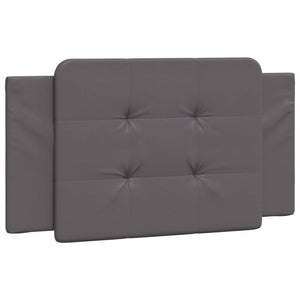 Headboard Cushion "Zadar" Grey 100 cm Faux Leather
