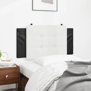 Headboard Cushion "Zadar" White and Black 100 cm Faux Leather