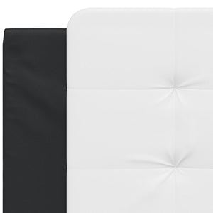 Headboard Cushion "Zadar" White and Black 100 cm Faux Leather