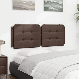 Headboard Cushion "Zadar" Brown 120 cm Faux Leather