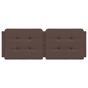 Headboard Cushion "Zadar" Brown 120 cm Faux Leather