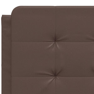 Headboard Cushion "Zadar" Brown 120 cm Faux Leather