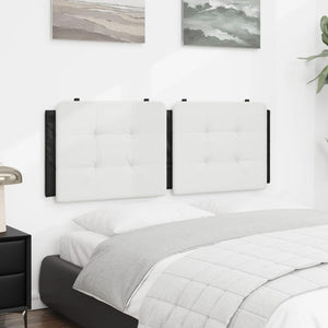 Headboard Cushion "Zadar" White and Black 120 cm Faux Leather