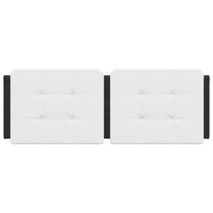 Headboard Cushion "Zadar" White and Black 120 cm Faux Leather
