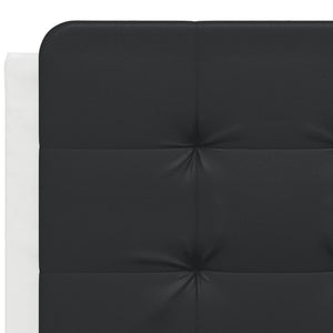 Headboard Cushion "Zadar" Black and White 120 cm Faux Leather