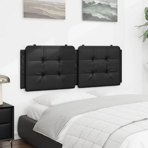 Headboard Cushion "Zadar" Black 140 cm Faux Leather