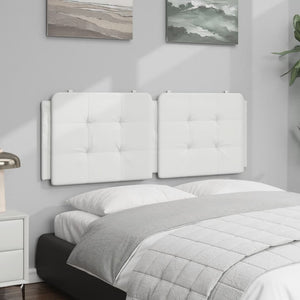 Headboard Cushion "Zadar" White 140 cm Faux Leather