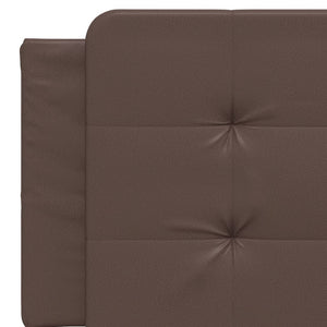 Headboard Cushion "Zadar" Brown 160 cm Faux Leather