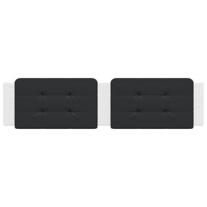 Headboard Cushion "Zadar" Black and White 200 cm Faux Leather