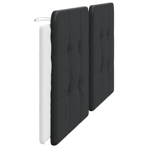 Headboard Cushion "Zadar" Black and White 200 cm Faux Leather