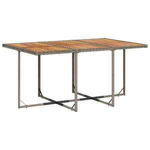 Matgrupp för trädgården med dynor 7 delar grå konstrotting