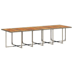 Matgrupp för trädgården med dynor 17 delar grå konstrotting