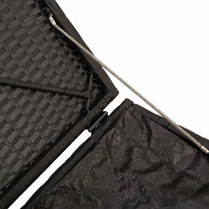 Kuddbox med lagring Svart 50 x 50 x 50 cm konstrotting