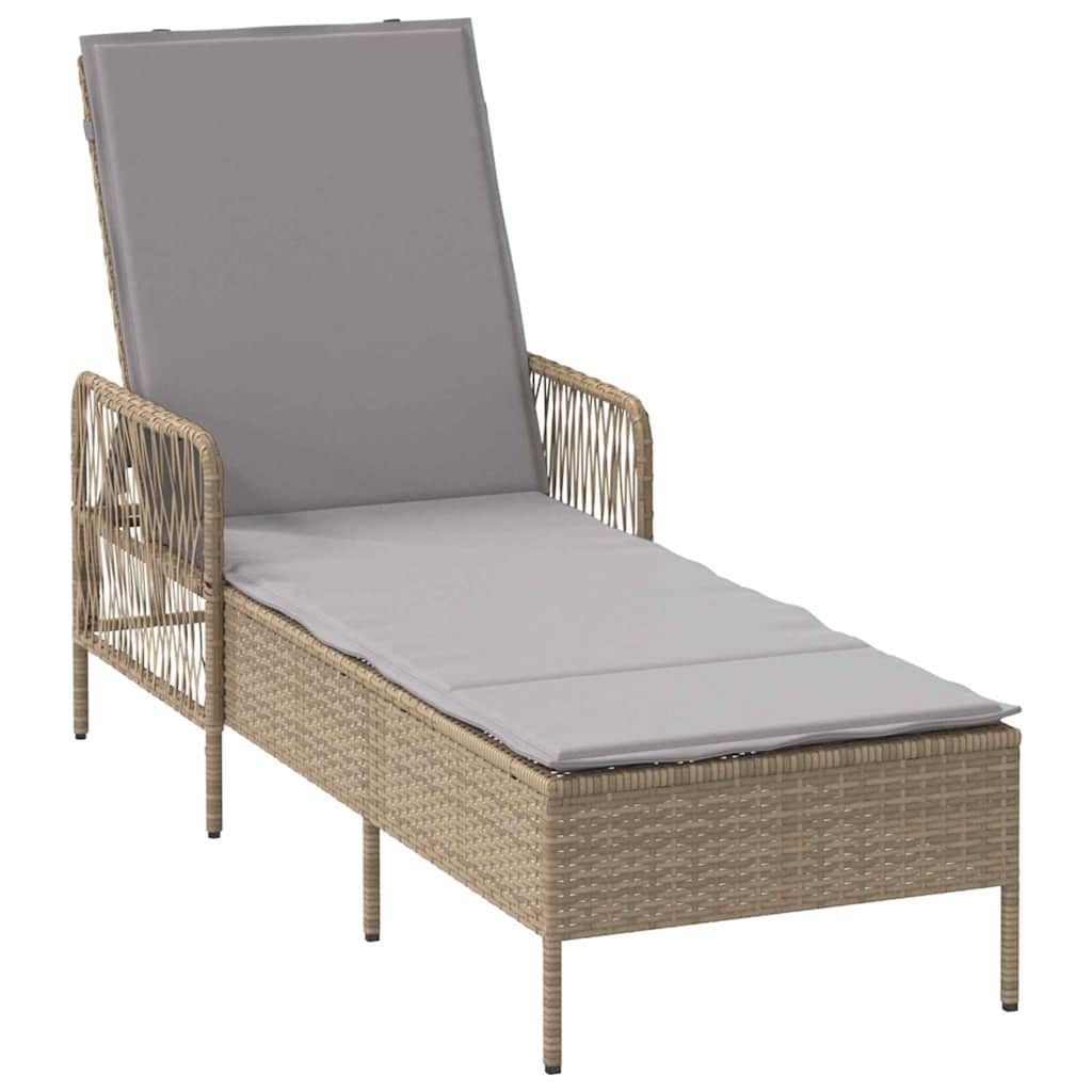 Solstol Beige och Ljusgrå 200 x 55 x 92 cm konstrotting