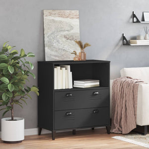 Bokhylla VIKEN svart 80x40x90 cm konstruerat trä