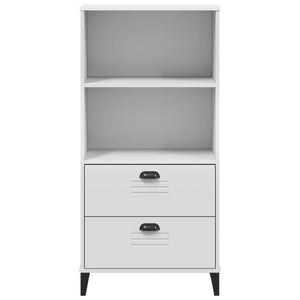 Bokhylla VIGO vit 60x35x123 cm konstruerat trä
