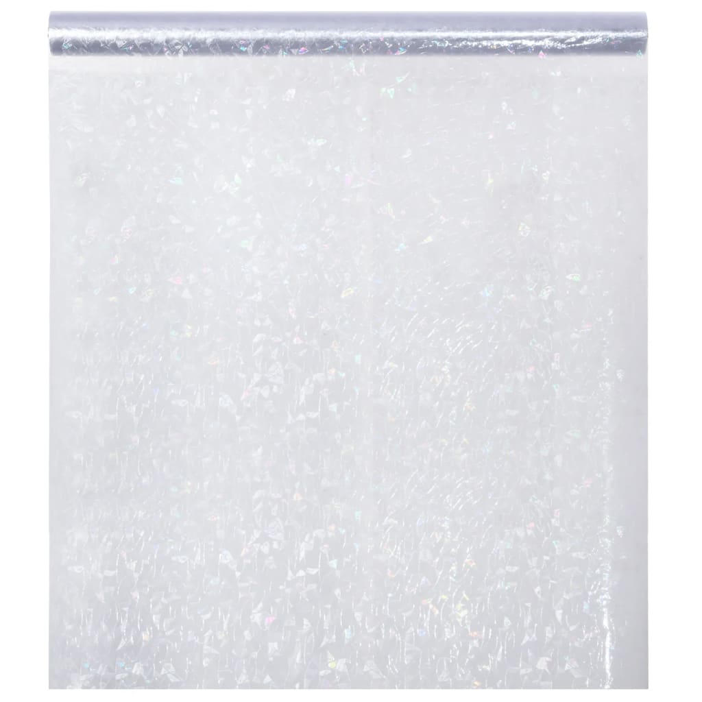 Fönsterfilm frostad 3D regnbågsmönster 90x2000 cm PVC