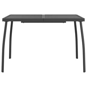 Matgrupp för trädgården 5 delar antracit metallnät