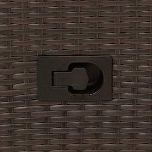 Justerbara trädgårdsstolar 2 st med dynor brun konstrotting