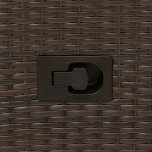 Bistrogrupp med dynor 3 delar brun konstrotting