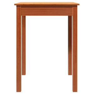 Konsolbord vaxbrun 55x55x75 cm massiv furu