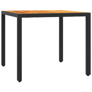 Matgrupp för trädgården med dynor 5 delar svart konstrottning