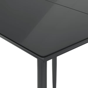 Matgrupp för trädgården med dynor 3 delar svart konstrotting