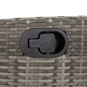 Matgrupp för trädgården med dynor 5 delar grå konstrottning