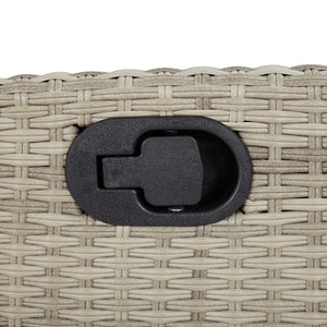 Matgrupp för trädgården med dynor 7 delar ljusgrå konstrotting