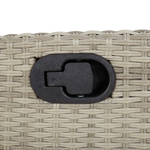 Matgrupp för trädgården med dynor 3 delar ljusgrå konstrottning