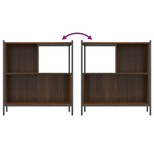 Bokhylla brun ek 72x28x77,5 cm konstruerat trä