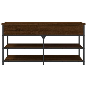 Skobänk brun ek 100x42,5x50 cm konstruerat trä