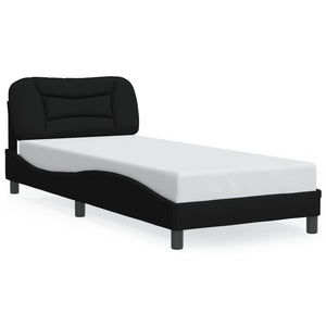 Bed Frame without Mattress "Hvar" Black 80x200 cm Fabric