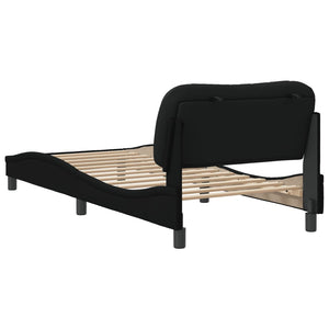 Bed Frame without Mattress "Hvar" Black 80x200 cm Fabric