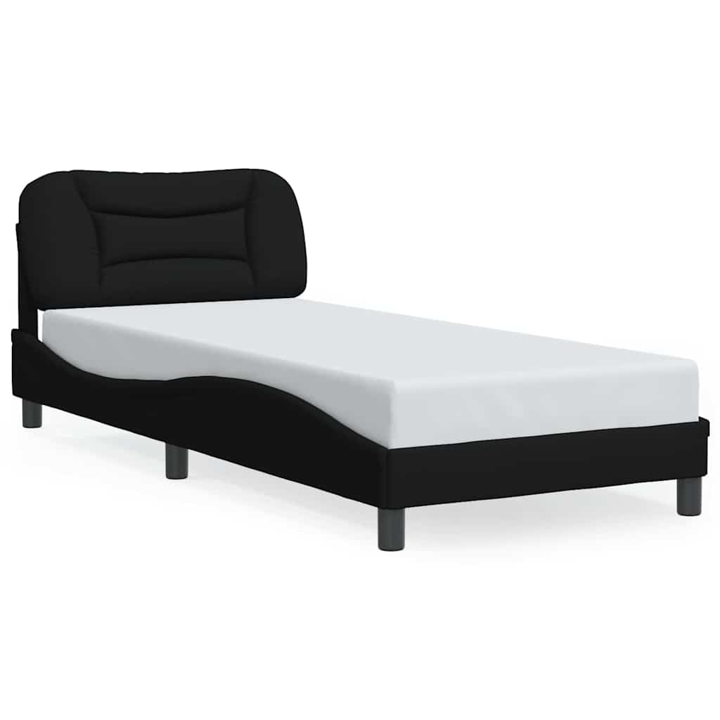 Bed Frame without Mattress "Hvar" Black 90x200 cm Fabric